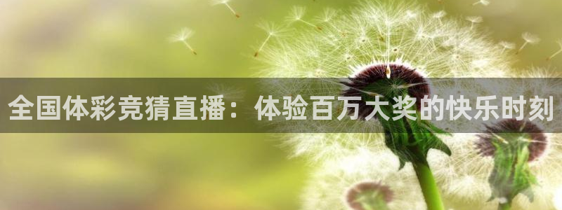 看球吧直播在线入口：全国体彩竞猜直播：体验百万大奖的快乐时刻